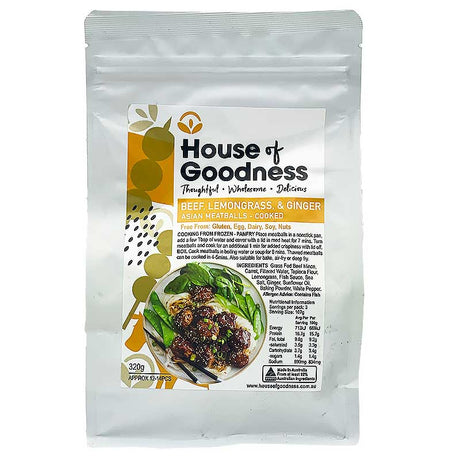 House Of Goodness Meatball Beef Lemongrass 320g