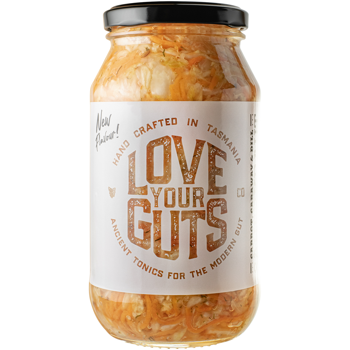 Love Your Guts Sauerkraut Carrot, Caraway & Dill 500g jar