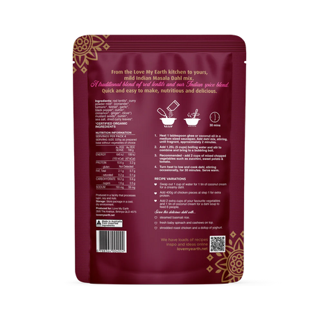 Love My Earth Organic Dahl Mix Indian Masala 200G
