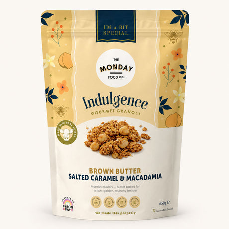 The Monday Food Co Indulgence Brown Butter Salted Caramel & Macadamia Granola 650g