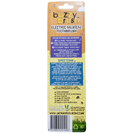 Jack N Jill Electric Musical Toothbrush Buzzy Brush 1
