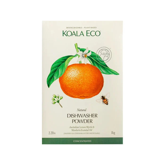 Koala Eco Natural Dishwasher Powder Lemon Myrtle and Mandarin 1kg