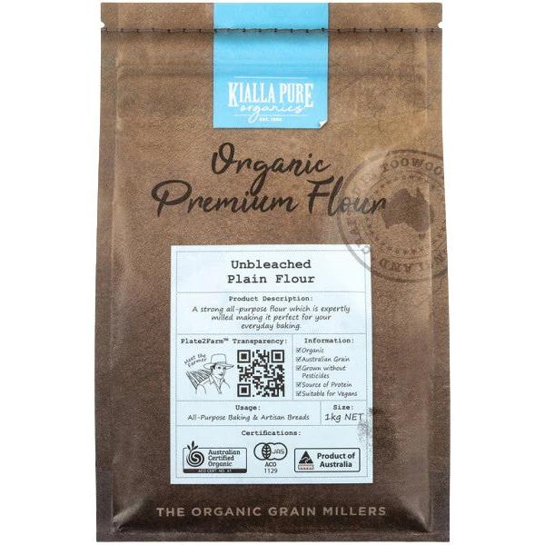 Kialla Organic Flour Wheat White Unbleach 1Kg