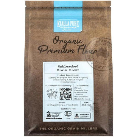 Kialla Organic Flour Wheat White Unbleach 1Kg