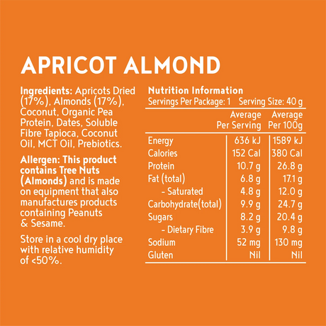 Kuranda Wholefoods Apricot Almond Protein Ball 40g