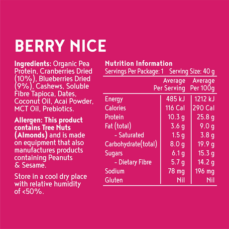 Kuranda Wholefoods Berry Nice Protein Ball 40g