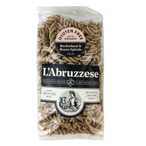 L Abruzzese Besan & Buckwheat Spirals 375g