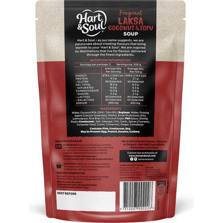 Hart & Soul Laksa Soup Pouch 400g