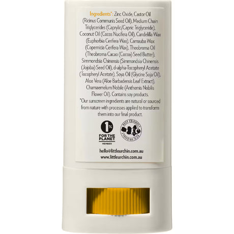 Little Urchin SPF50 Kids Natural Zinc Stick Clear 20g