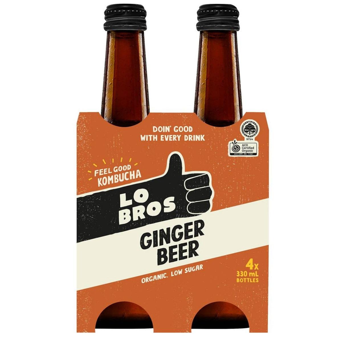 Lo Bros Kombucha Ginger B4x250