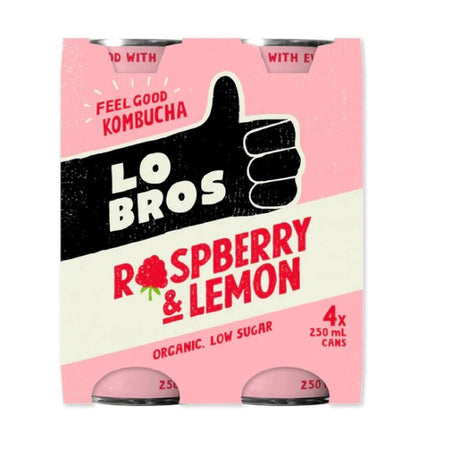 Lo Bros Kombucha Raspberry Lem4x250