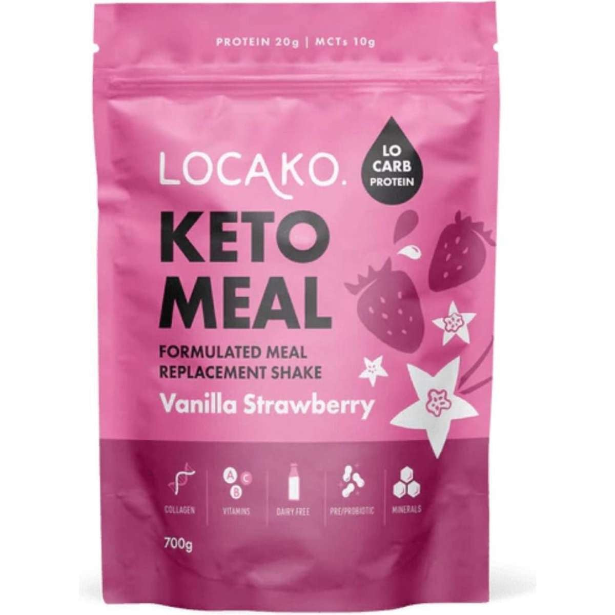 Locako Keto Meal Vanilla Strawberry 700g