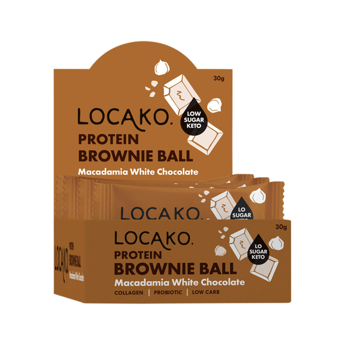 Locako Protein Brownie Ball Macadamia 30g