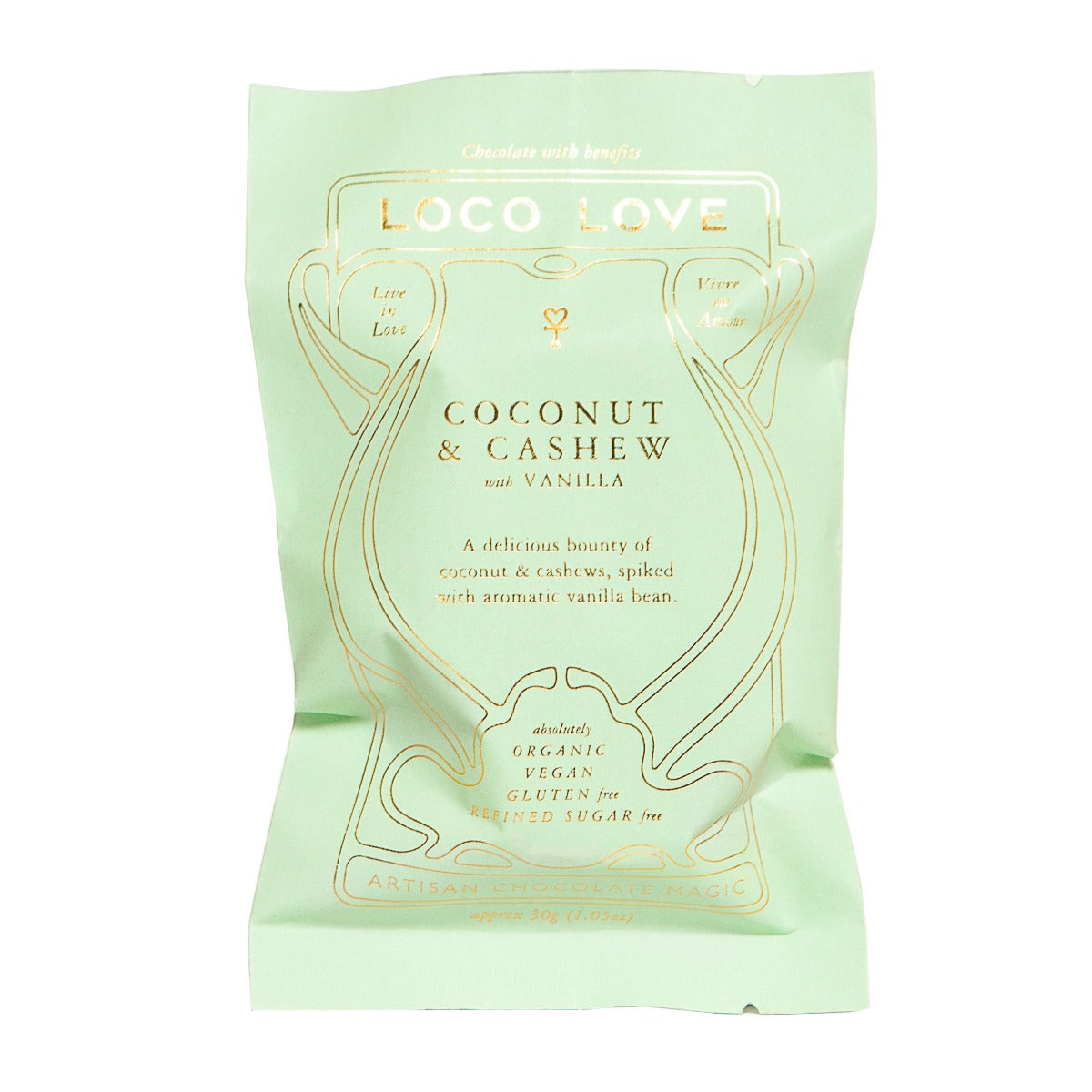 Loco Love Coconut Cashew Chocolate 30g – Unique Wholefood