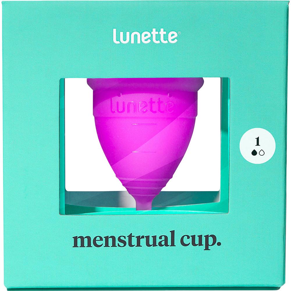 Lunette Reusable Menstrual Cup Violet Model 1 For Light to Normal Flow 1