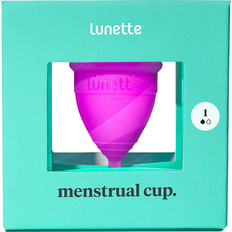 Lunette Reusable Menstrual Cup Violet Model 1 For Light to Normal Flow 1