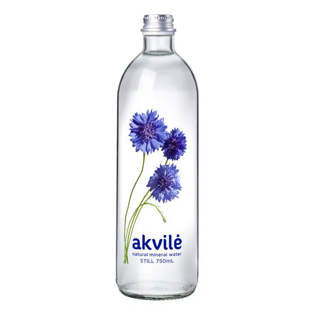 Akvilė Still Natural Mineral Water 750ml glass bottle