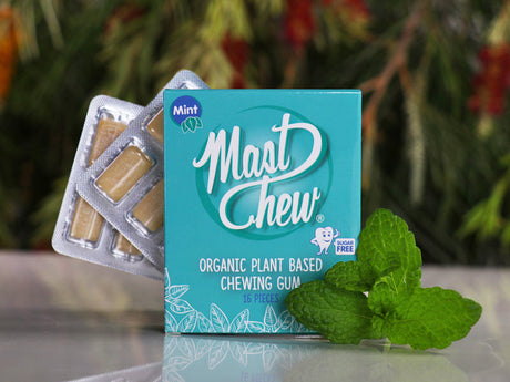 Mast Chew Organic Mastic Resin Mint Chewing Gum Blister Pack 16 pieces