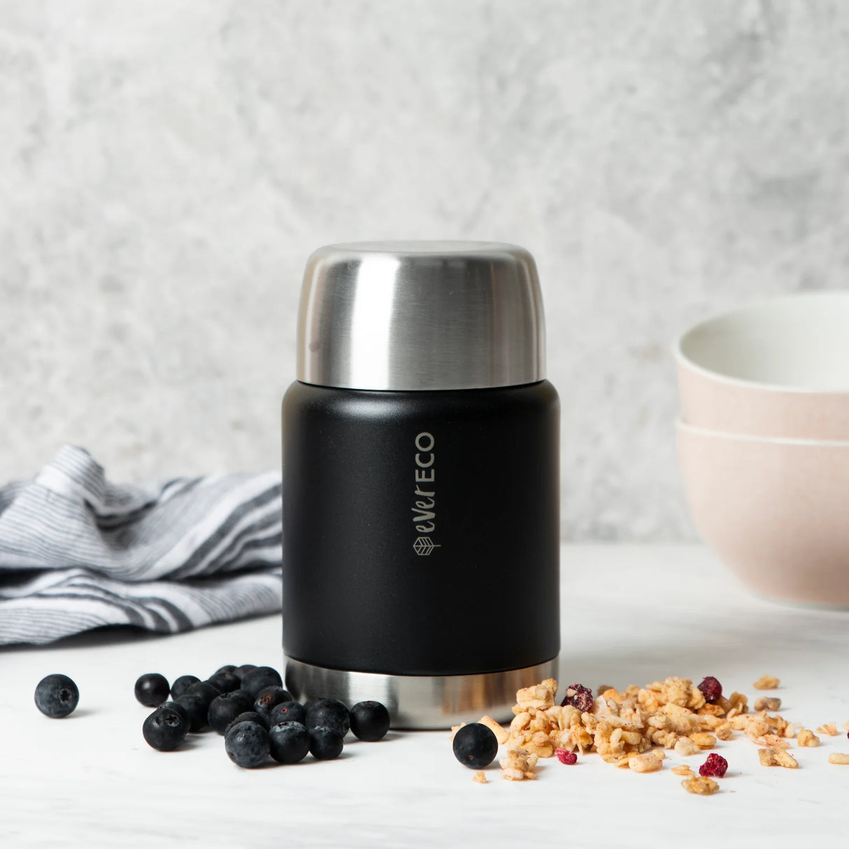 Ever Eco Insulated Food Jar Onyx 500ml