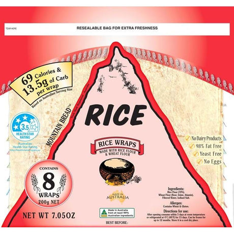 Mountain Bread Rice Wraps 200g