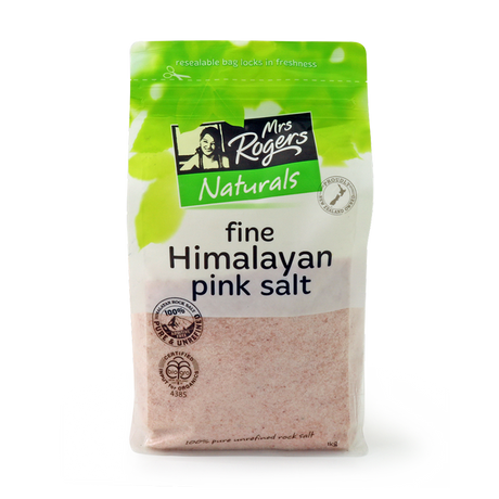 Mrs Rogers Himalayan Pink Salt Bag Fine 1Kg