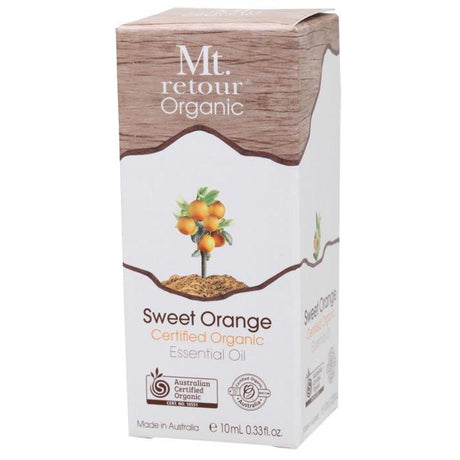 Bottle of Mt Retour 100% Sweet Orange essential oil 10ml