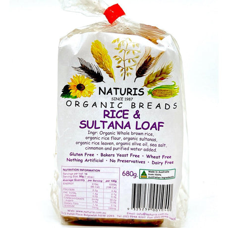 Naturis Rice Sultana Loaf 680g