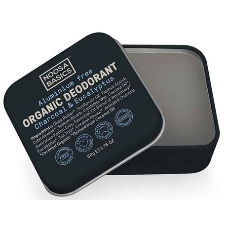Noosa Basics Deo Tin Charcoal Eucalyptus 50g