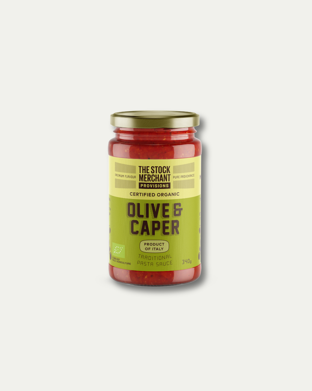 The Stock Merchant Organic Olive and Caper Traditional Pasta Sauce 340g