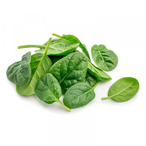 Loose organic baby spinach leaves sold per kilogram