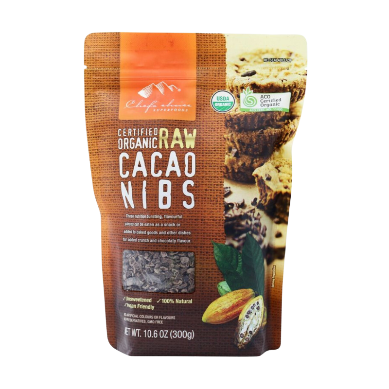 Chef's Choice Certified Organic Raw Cacao Nibs 300g