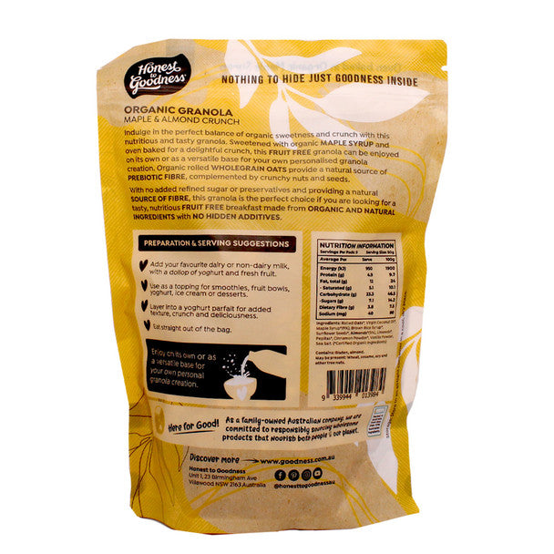 Honest to Goodness Granola Maple Almond Crunch 450g