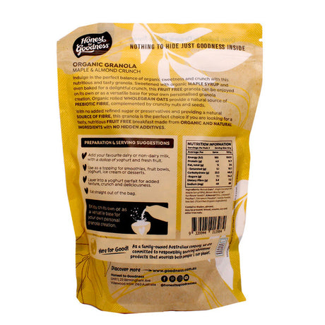 Honest to Goodness Granola Maple Almond Crunch 450g