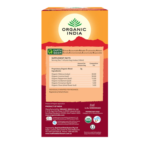 Organic India Hibiscus Plus 25tb