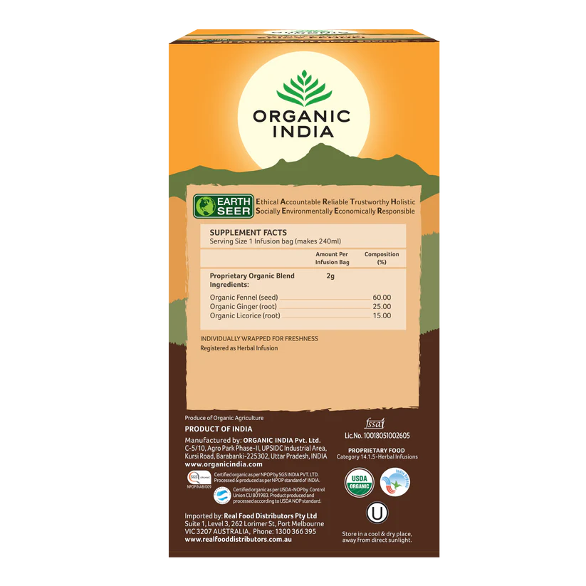 Organic India Spicy Fennel 25tb