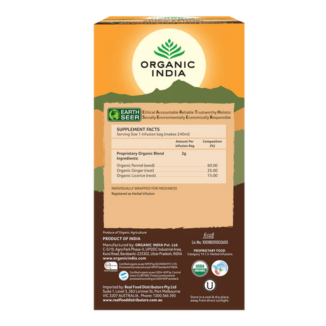 Organic India Spicy Fennel 25tb