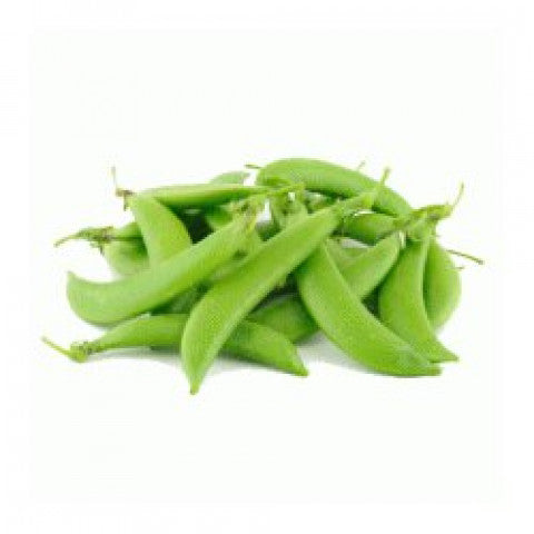 Fresh organic sugar snap peas sold loose per kilogram