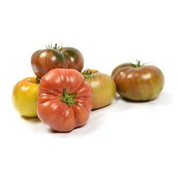 Fresh organic heirloom tomatoes sold loose per kilogram