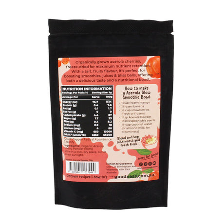 Honest to Goodness Organic Acerola Powder 70g