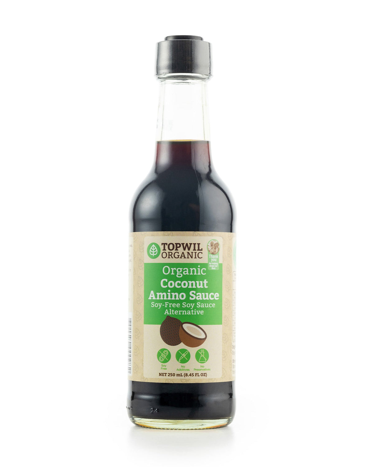 Topwil Organic Coconut Amino 250ml product pack