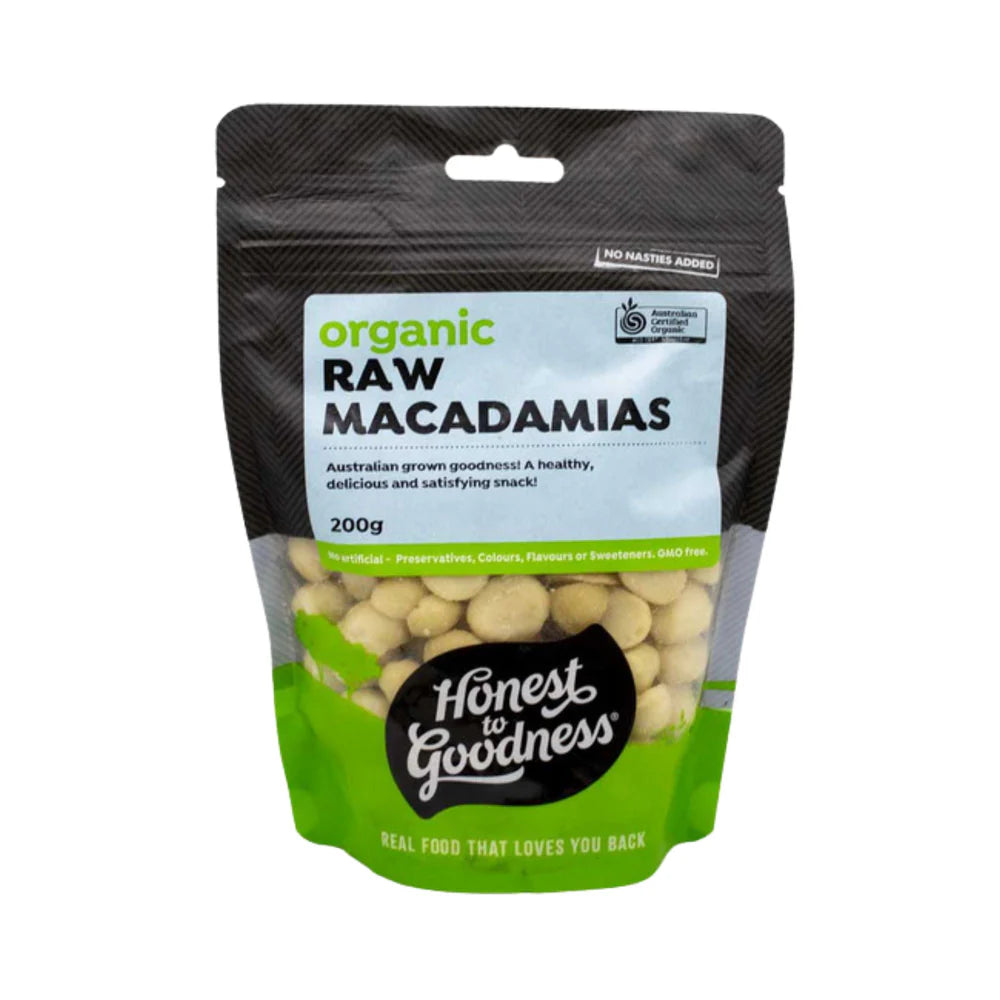 Honest to Goodness Organic Raw Macadamia Nuts 200g