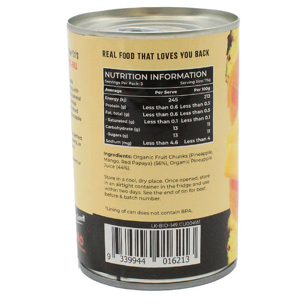 Honest to Goodness Organic Tropical Fruit Mix in Juice 420g
