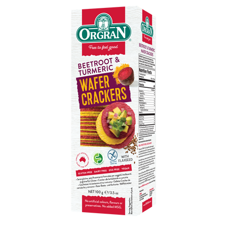 Orgran Beetroot and Turmeric Wafer Crackers 100g