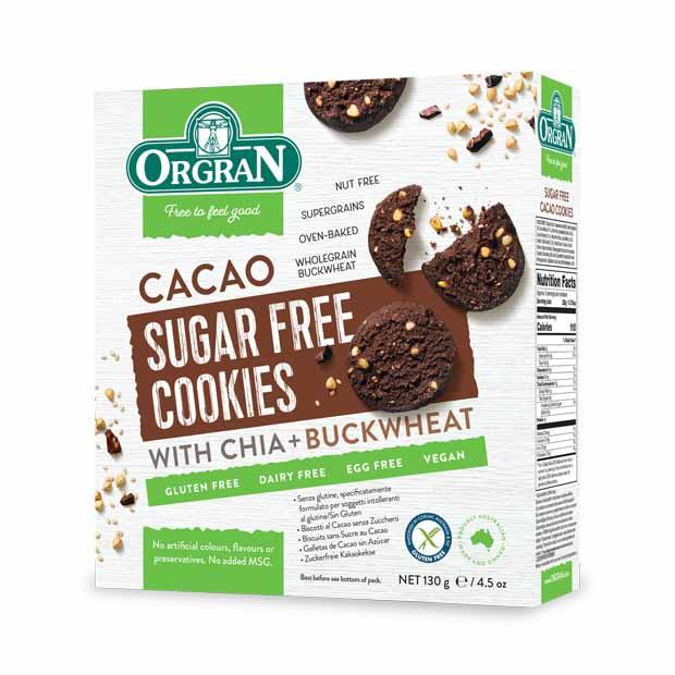 Orgran Sugar Free Cacao Cookies