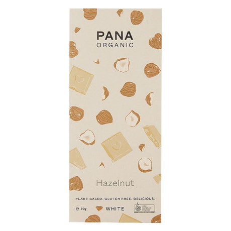 Pana Organic White Chocolate Hazelnut 80g