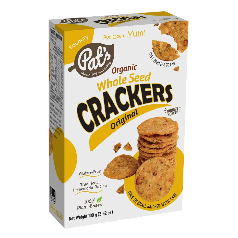 Pat's Organic Whole Seed Crackers 100g