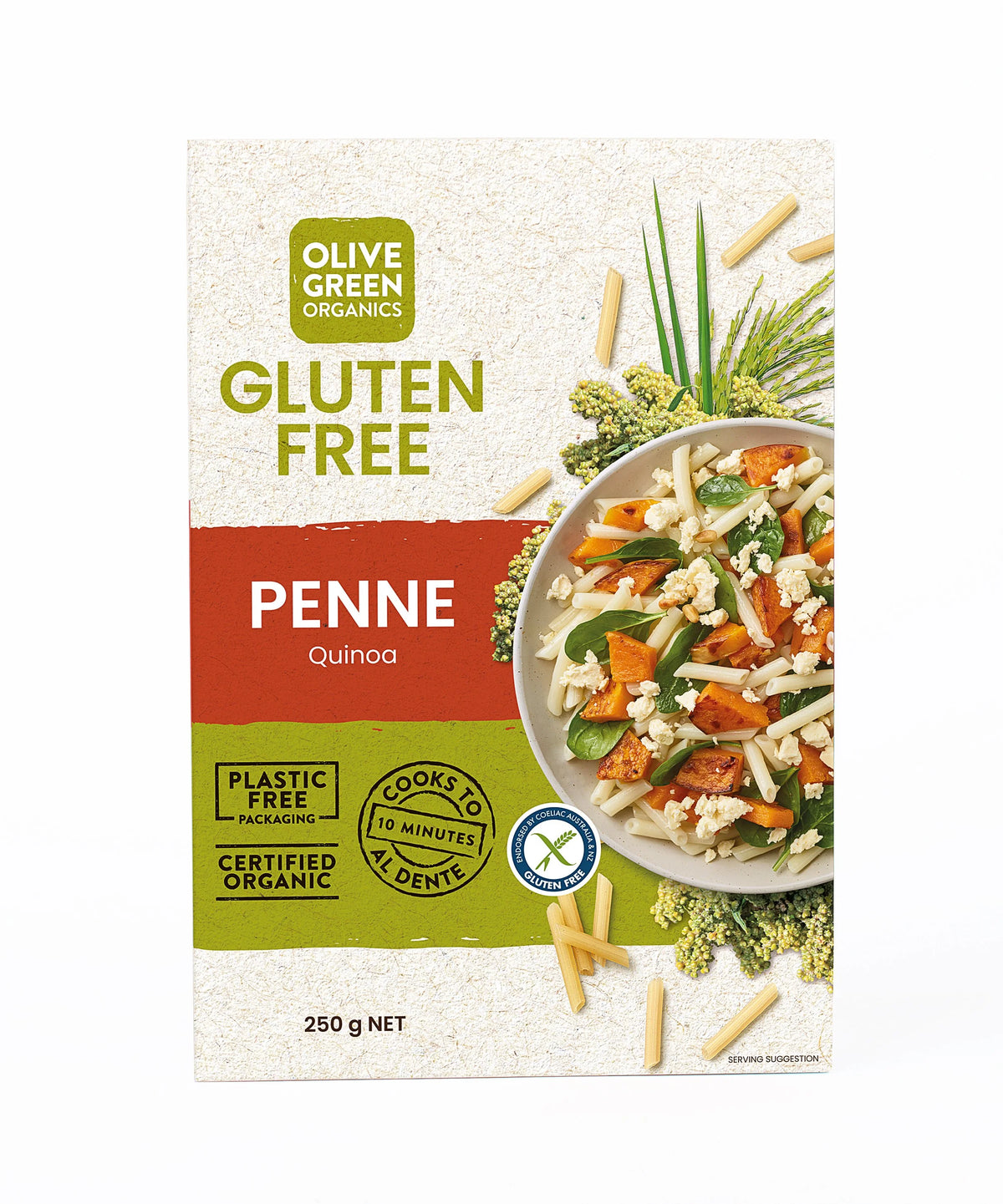 Olive Green Organics Quinoa & Rice Penne 300g