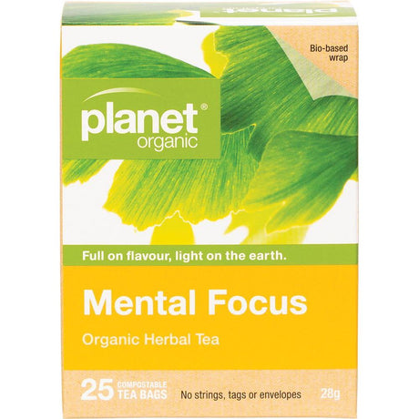 Planet Organic Herbal Tea Bag Mental Focus 25