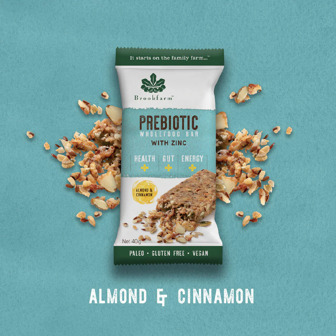 Brookfarm Almond & Cinnamon Prebiotic Wholefood Bar 40g