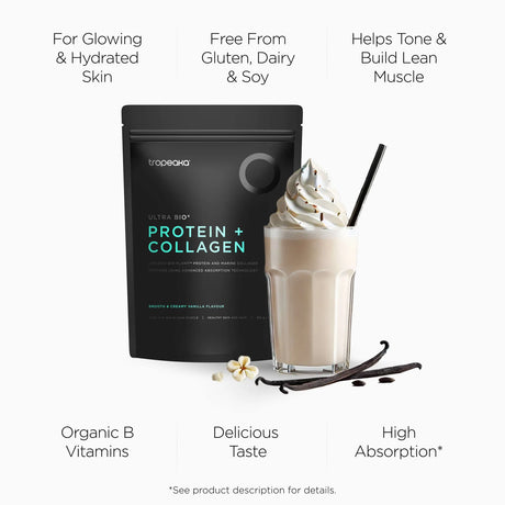 Tropeaka Protein + Collagen Smooth & Creamy Vailla 510g